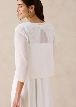 Online Bolero de gasa fina Mujer Chaquetas Y Abrigos|Ropa Elegante