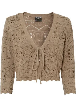 Online Bolero de punto ajour Mujer Jerséis|Ropa De Punto