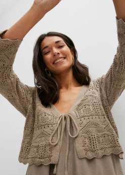 Online Bolero de punto ajour Mujer Jerséis|Ropa De Punto