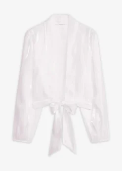 Outlet Bolero de tul fino con detalle de lazo Mujer Chaquetas Y Abrigos|Ropa Elegante