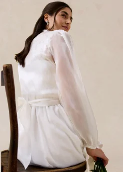 Outlet Bolero de tul fino con detalle de lazo Mujer Chaquetas Y Abrigos|Ropa Elegante