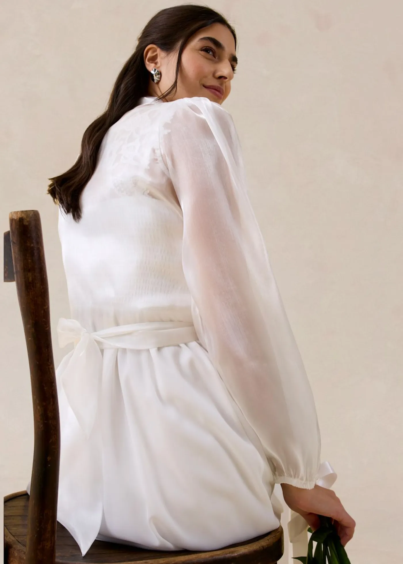 Outlet Bolero de tul fino con detalle de lazo Mujer Chaquetas Y Abrigos|Ropa Elegante