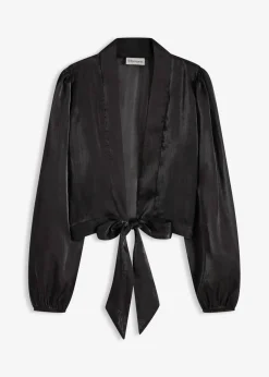 New Bolero de tul fino con detalle de lazo Mujer Chaquetas Y Abrigos|Ropa Elegante