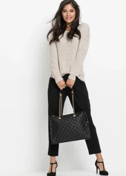 Online Bolso de mano con pespunte decorativo Mujer Bolsos