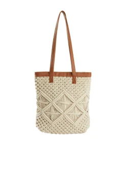 Bolso shopper de macramé Mujer Complementos Temáticos·Accesorios Veganos|Bolsos