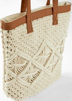 Bolso shopper de macramé Mujer Complementos Temáticos·Accesorios Veganos|Bolsos