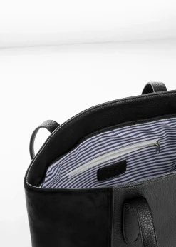 Online Bolso shopper grande con mezcla de materiales Mujer Complementos Temáticos·Accesorios Veganos|Bolsos