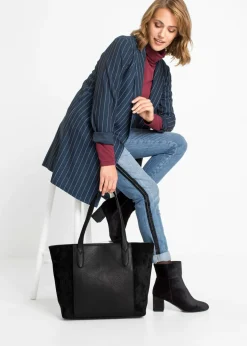 Online Bolso shopper grande con mezcla de materiales Mujer Complementos Temáticos·Accesorios Veganos|Bolsos