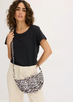 Best Bolso tipo bandolera de nailon con estampado de leopardo Mujer Bolsos
