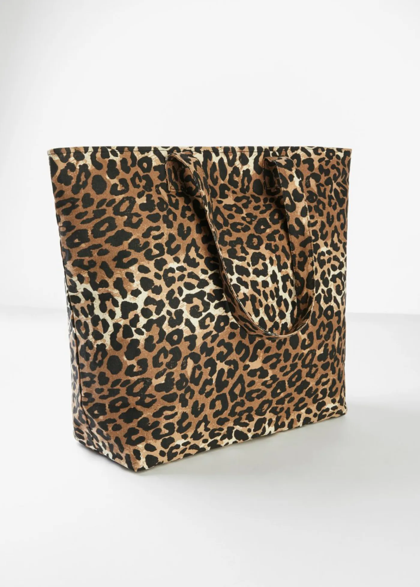 Clearance Bolso tipo shopper de lona con estampado de leopardo Mujer Bolsos