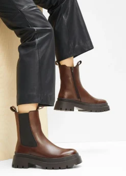 Sale Botas Chelsea de cuero Mujer Botines De Nieve·Botines Chelsea|Botines