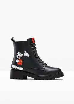 New Botas con cordones de Mickey Mouse Mujer Botines De Nieve·Botas Con Cordones|Zapatos De Marca·Otras Marcas