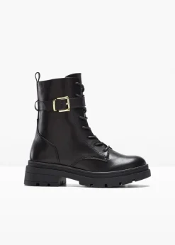 Online Botas con cordones y hebilla Mujer Tendencias·Zapatos Veganos|Botines De Nieve·Botas Con Cordones
