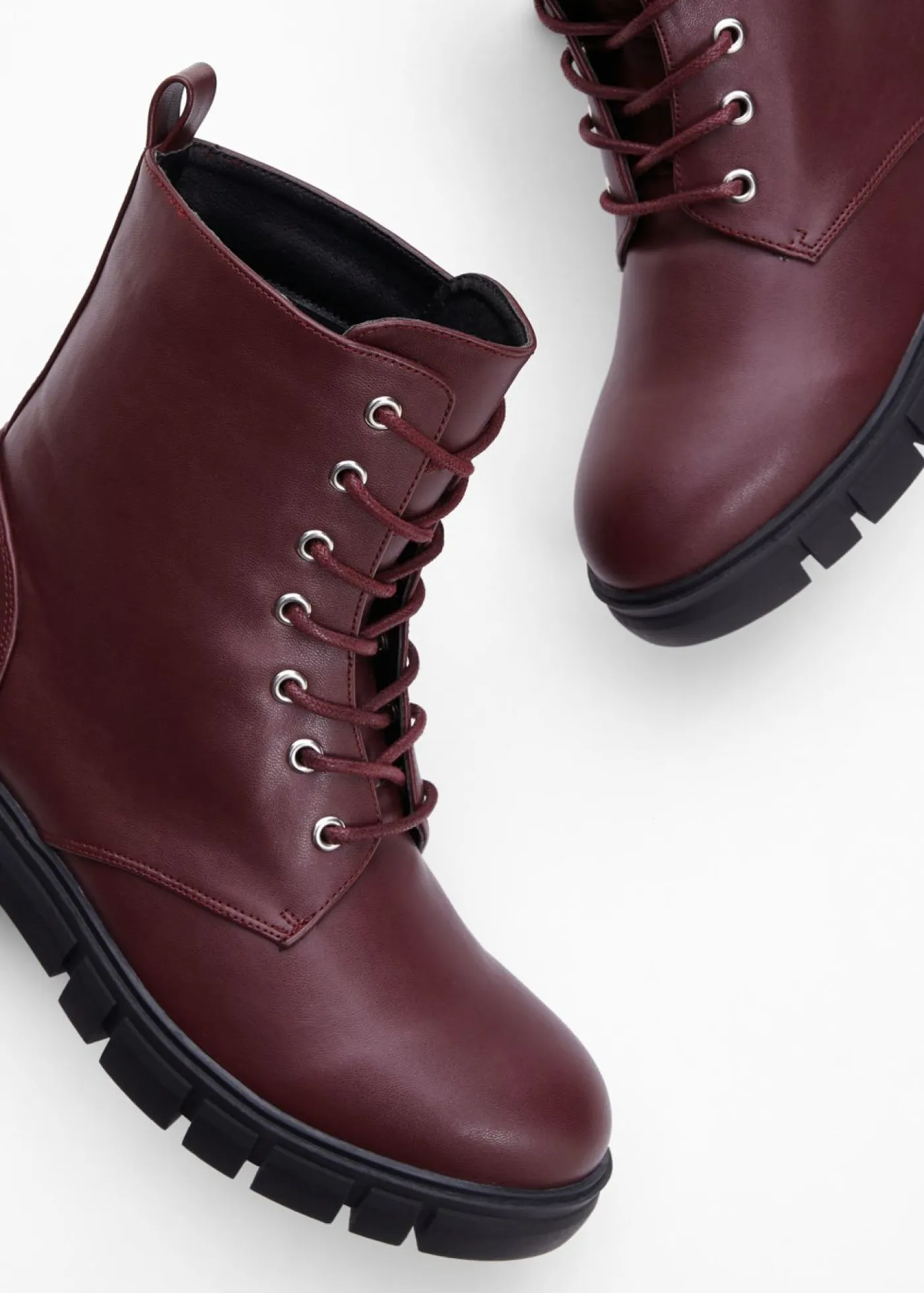 Online Botas con cordones y suela perfilada Mujer Tendencias·Zapatos Veganos|Botines De Nieve·Botas Con Cordones