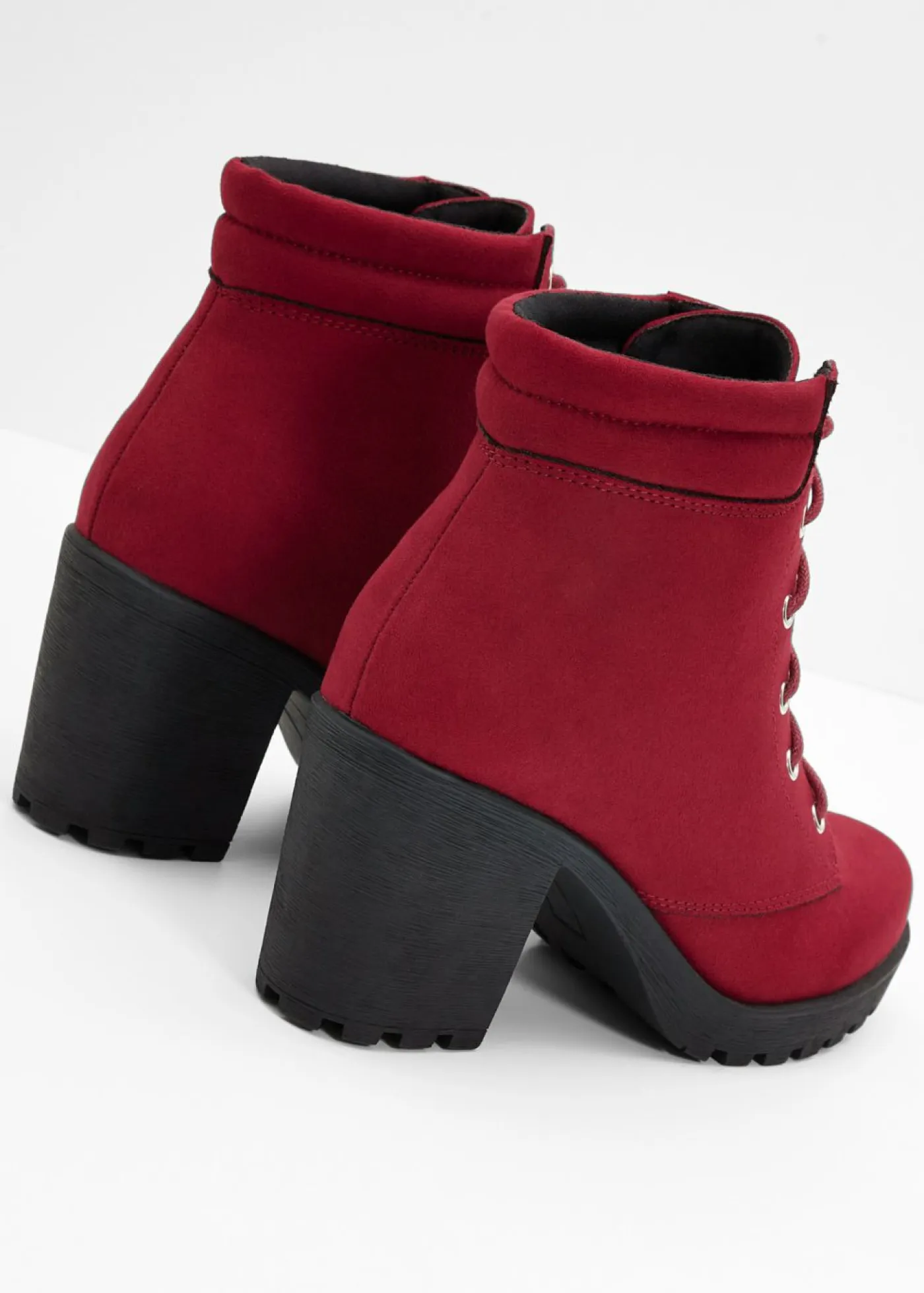 Botas con cordones y tacón ancho Mujer Tendencias·Zapatos Veganos|Botines De Nieve·Botas Con Cordones