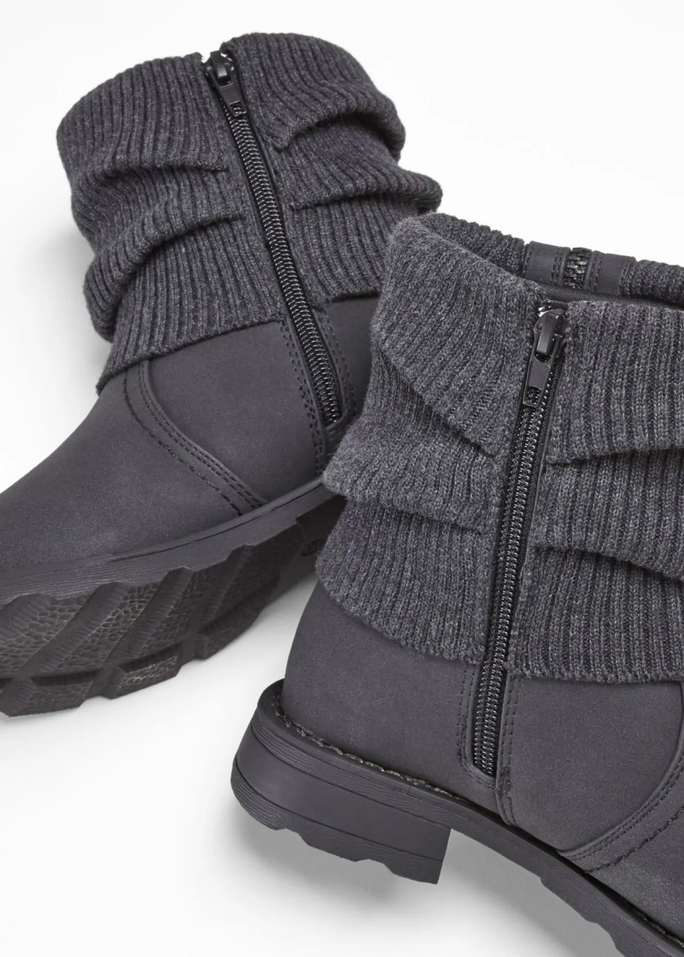 Sale Botas con inserto de punto Mujer Botines De Nieve·Botines Clásicos|Botines De Nieve·Botas Con Tacón