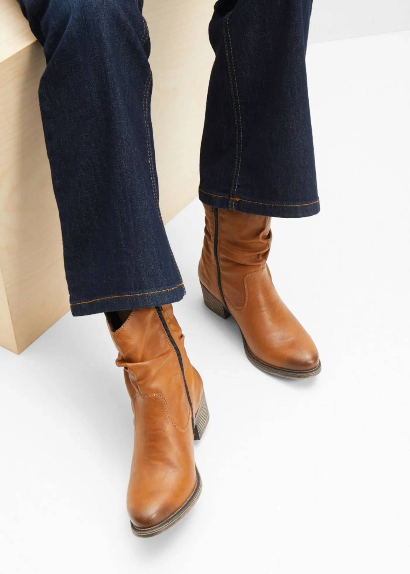 Hot Botas cowboy cómodas y forradas de Rieker Mujer Zapatos De Marca·Rieker|Botas De Pelo