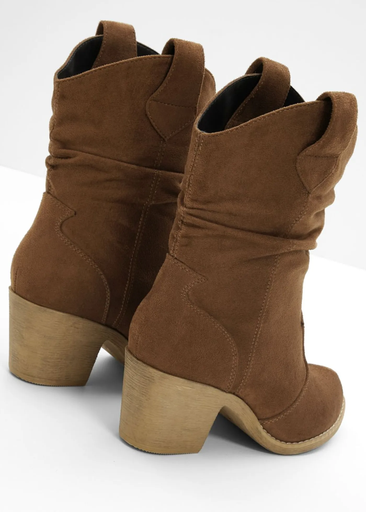 Best Botas de estilo cowboy con fruncido Mujer Botines