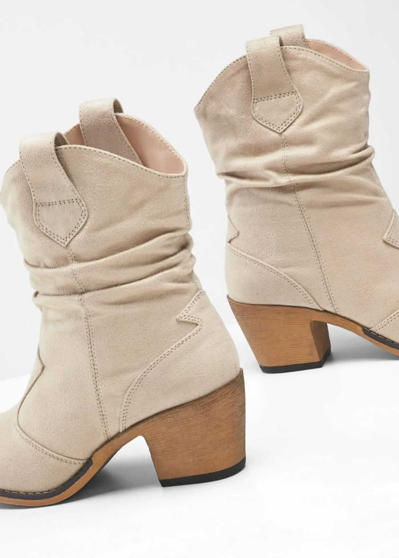 Best Botas de estilo cowboy con fruncido Mujer Botines