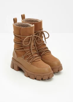 Clearance Botas forradas con cordones Mujer Botines De Nieve·Botas Con Cordones|Botines De Nieve·Botines Forrados