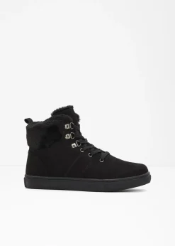 New Botas forradas con cordones Mujer Tendencias·Zapatos Veganos|Botines De Nieve·Botas Con Cordones