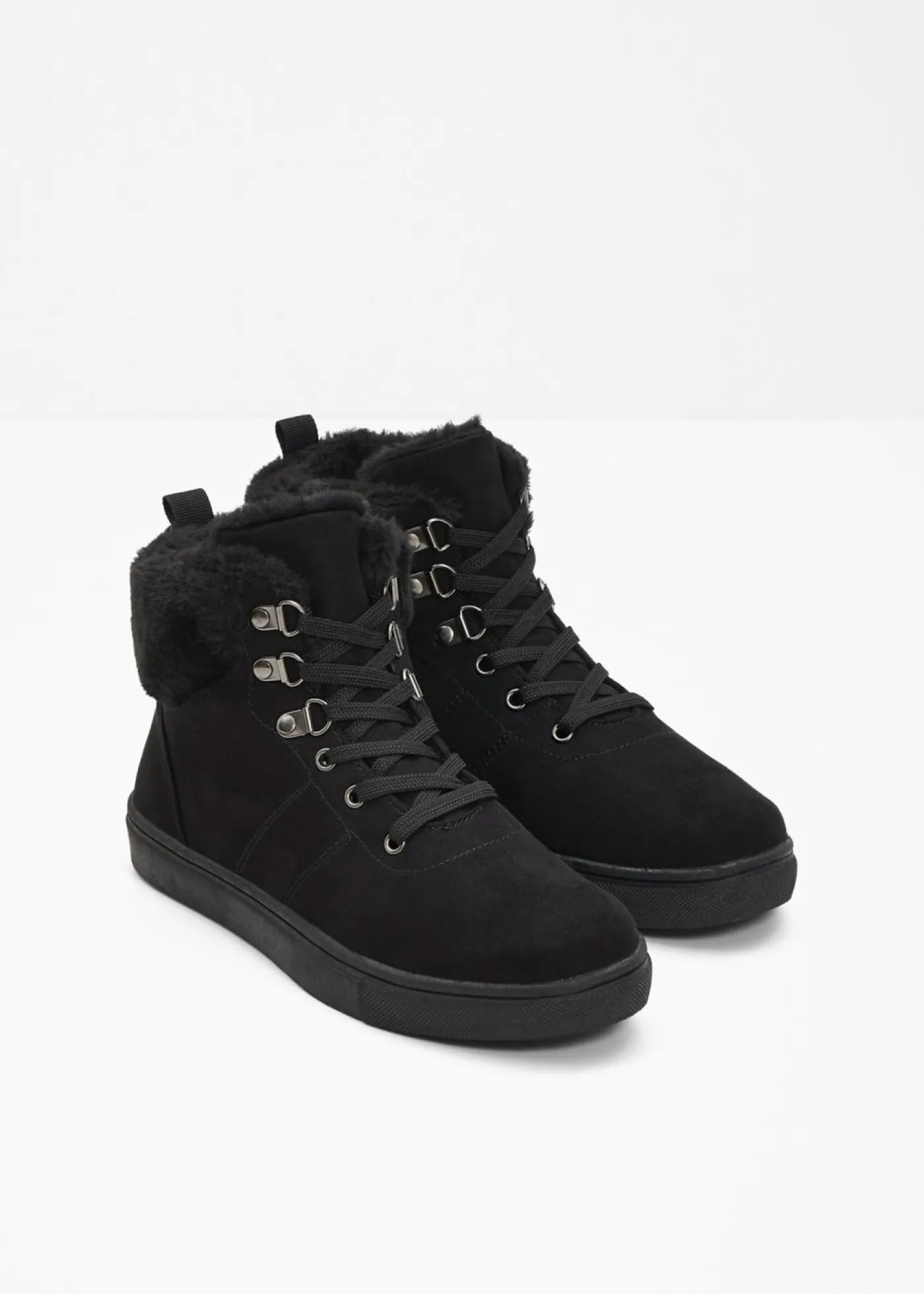 New Botas forradas con cordones Mujer Tendencias·Zapatos Veganos|Botines De Nieve·Botas Con Cordones
