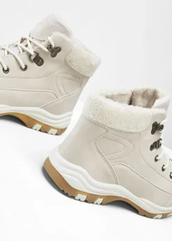 Hot Botas forradas con cordones Mujer Tendencias·Zapatos Veganos|Botines De Nieve·Botas Con Cordones