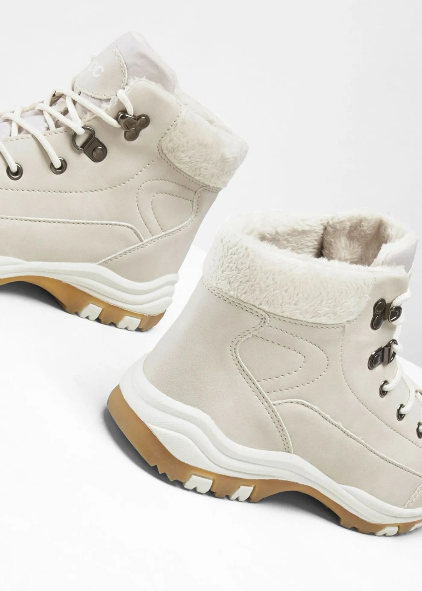 Hot Botas forradas con cordones Mujer Tendencias·Zapatos Veganos|Botines De Nieve·Botas Con Cordones