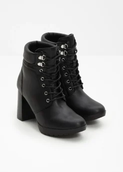 Best Botines con cordones y tacón alto Mujer Zapatos De Tacón Alto|Botines