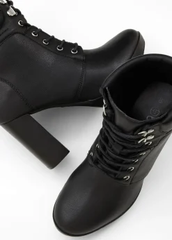 Best Botines con cordones y tacón alto Mujer Zapatos De Tacón Alto|Botines