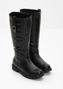 New Botines de caña ancha Mujer Botas De Pelo|Botas