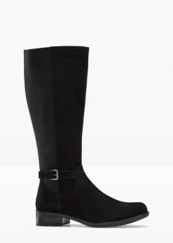 Botines de caña ancha de cuero Mujer Botas|Premium