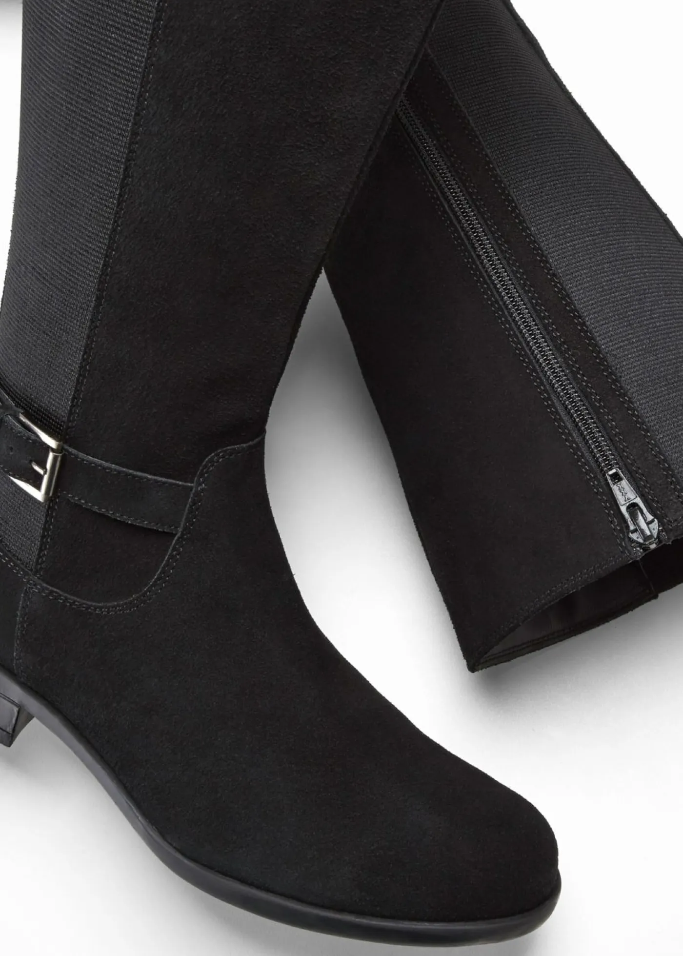 Botines de caña ancha de cuero Mujer Botas|Premium