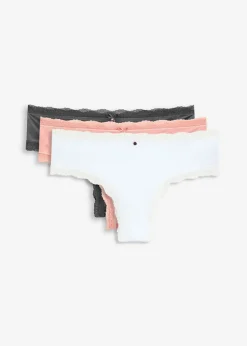 Sale Braga brasileña con efecto brillante (3 unidades) Mujer Lencería|Bragas