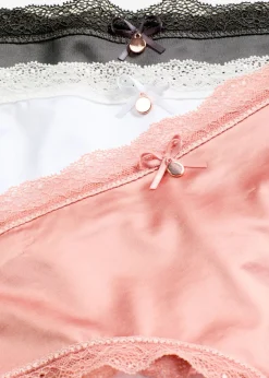 Sale Braga brasileña con efecto brillante (3 unidades) Mujer Lencería|Bragas