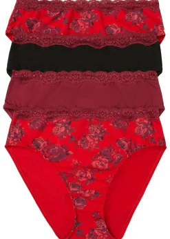 Braga con algodón orgánico (4 unidades) Mujer Ropa Interior De Algodón|Bragas