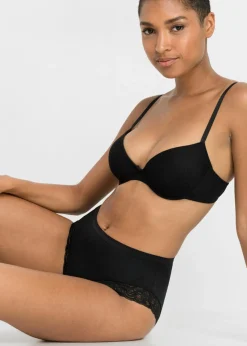 New Braga con algodón orgánico y encaje (4 unidades) Mujer Ropa Interior De Algodón|Bragas