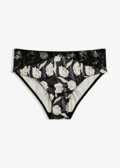 Outlet Braga con efecto brillante y detalles de encaje Mujer Lencería|Bragas