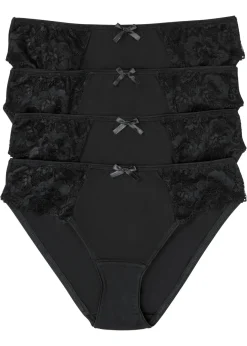 Hot Braga con encaje (4 unidades) Mujer Ropa Interior De Algodón|Bragas