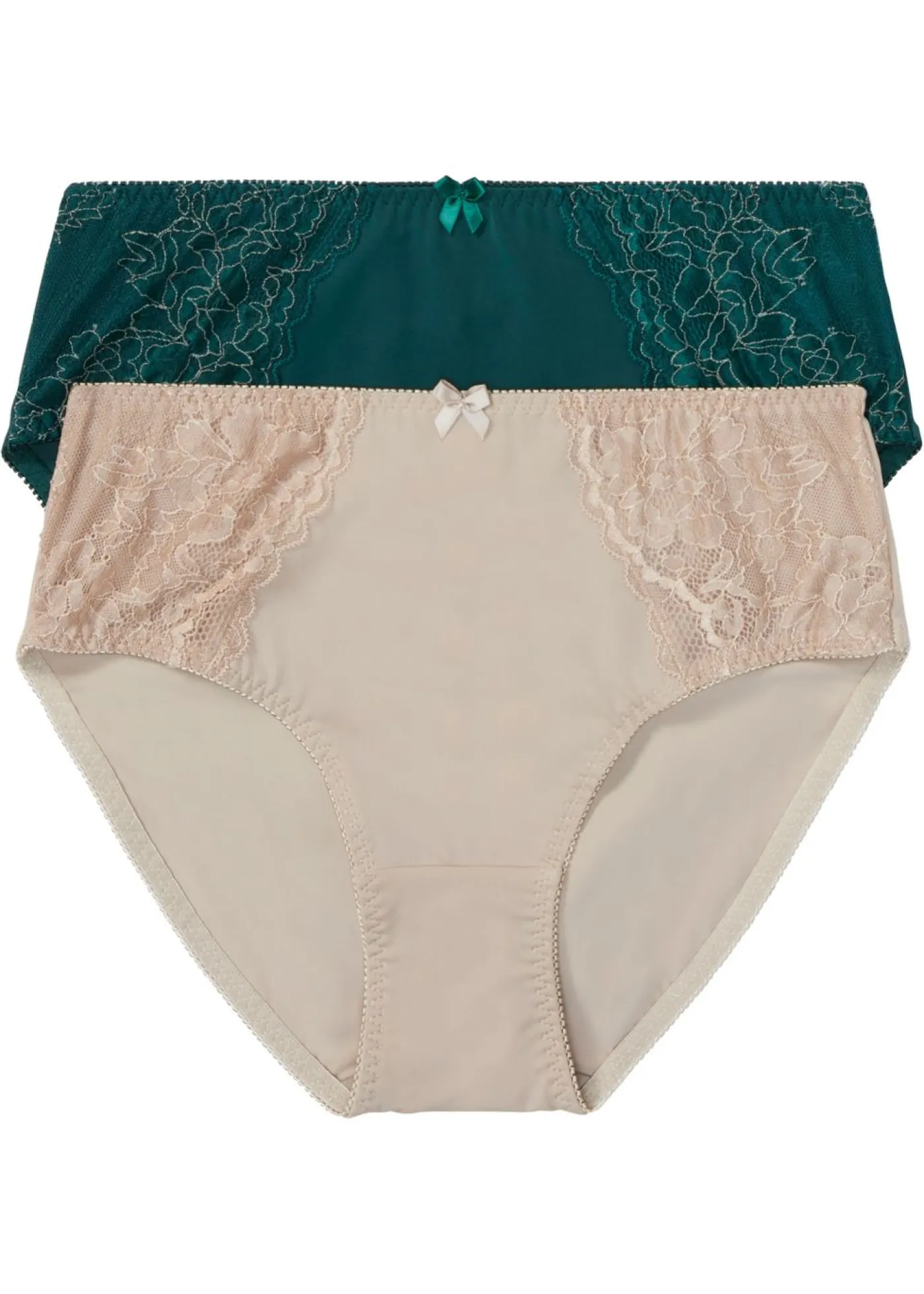 Online Braga con encaje delicado (2 unidades) Mujer Lencería|Bragas