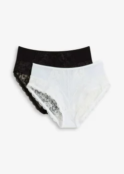 Sale Braga con encaje delicado (2 unidades) Mujer Lencería|Bragas