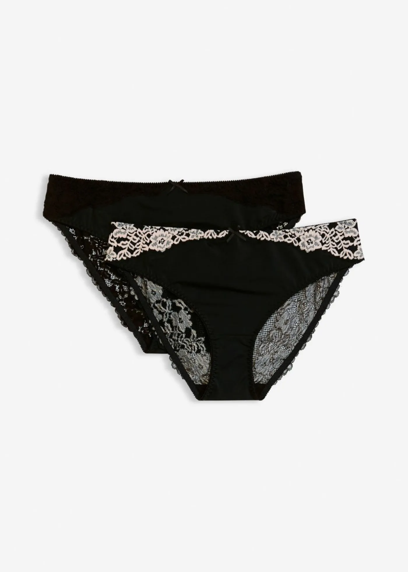 Online Braga con encaje delicado (2 unidades) Mujer Lencería|Bragas