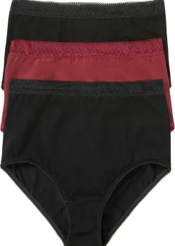 New Braga de talle alto con algodón (3 unidades) Mujer Ropa Interior De Algodón|Básicos