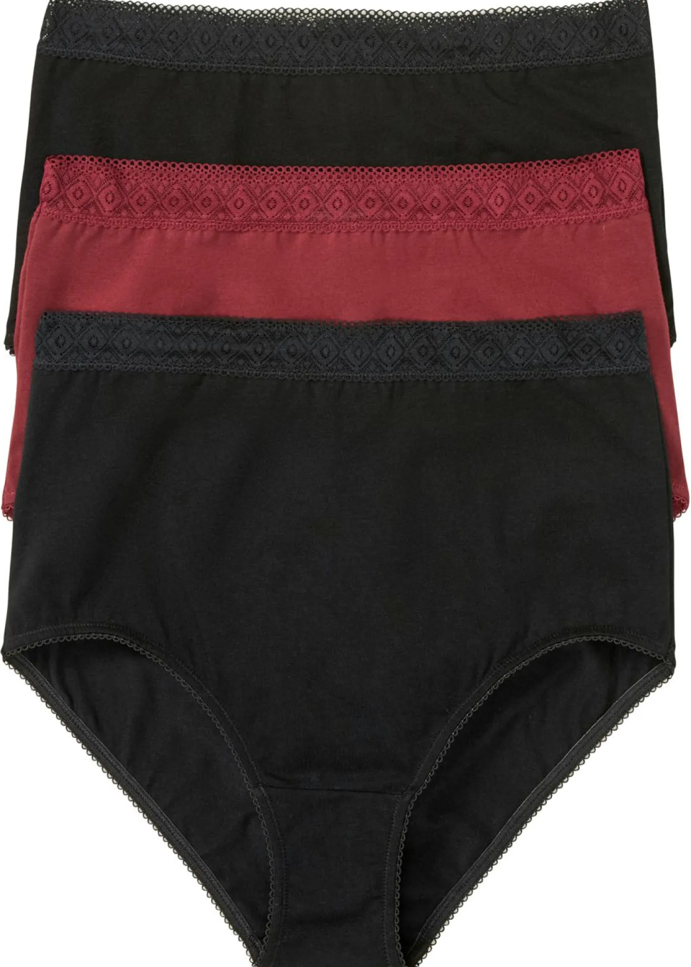 New Braga de talle alto con algodón (3 unidades) Mujer Ropa Interior De Algodón|Básicos