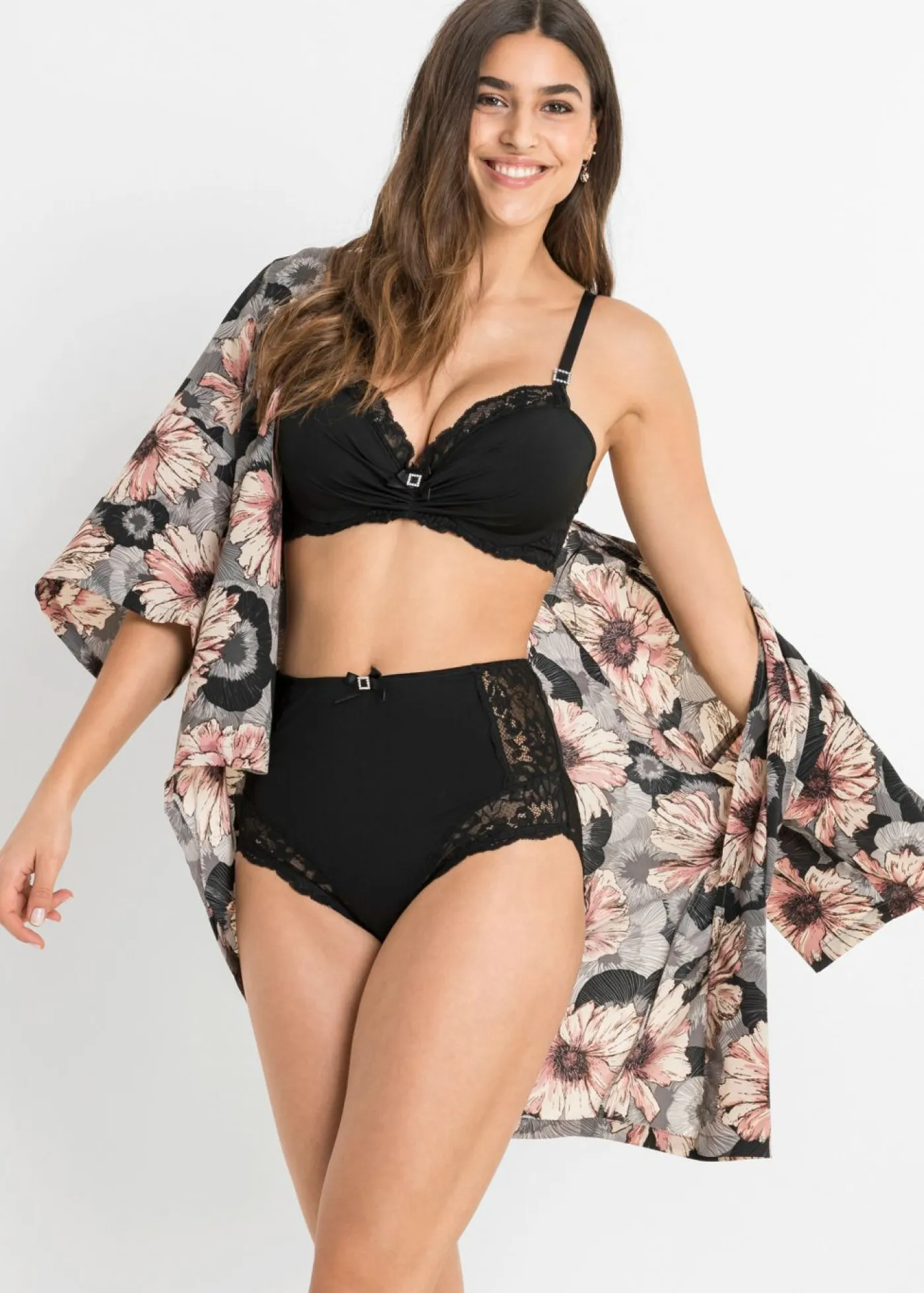 Best Braga de talle alto con encaje Mujer Lencería|Bragas