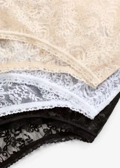 Sale Braga de talle alto (3 unidades) de encaje Mujer Bragas
