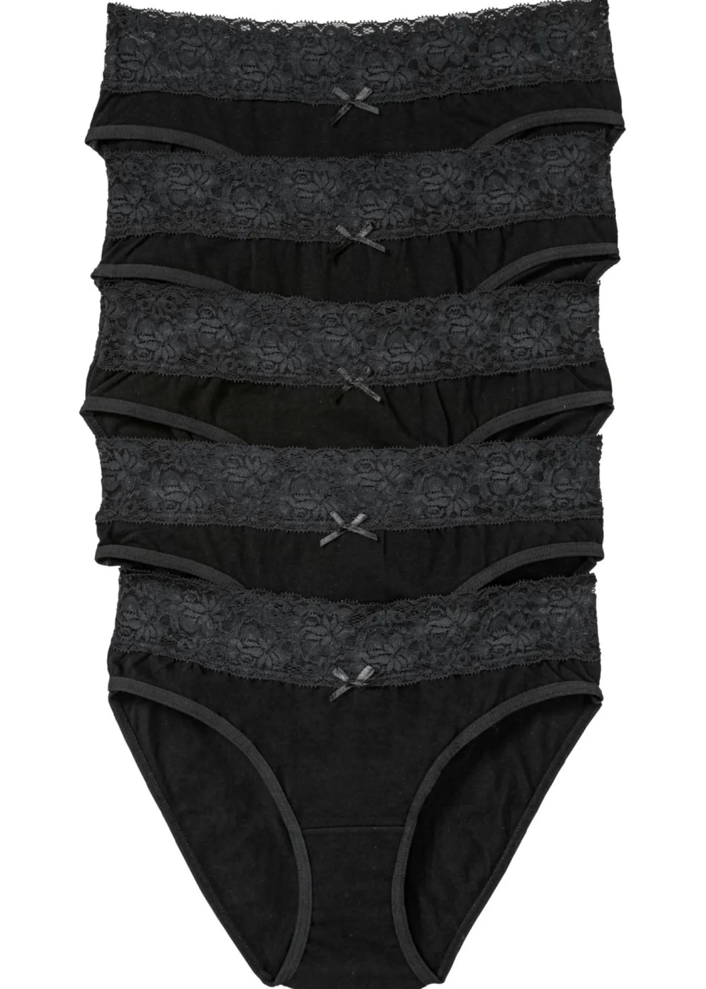 Hot Braguita (5 unidades) con encaje Mujer Ropa Interior De Algodón|Bragas