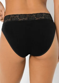 Hot Braguita (5 unidades) con encaje Mujer Ropa Interior De Algodón|Bragas