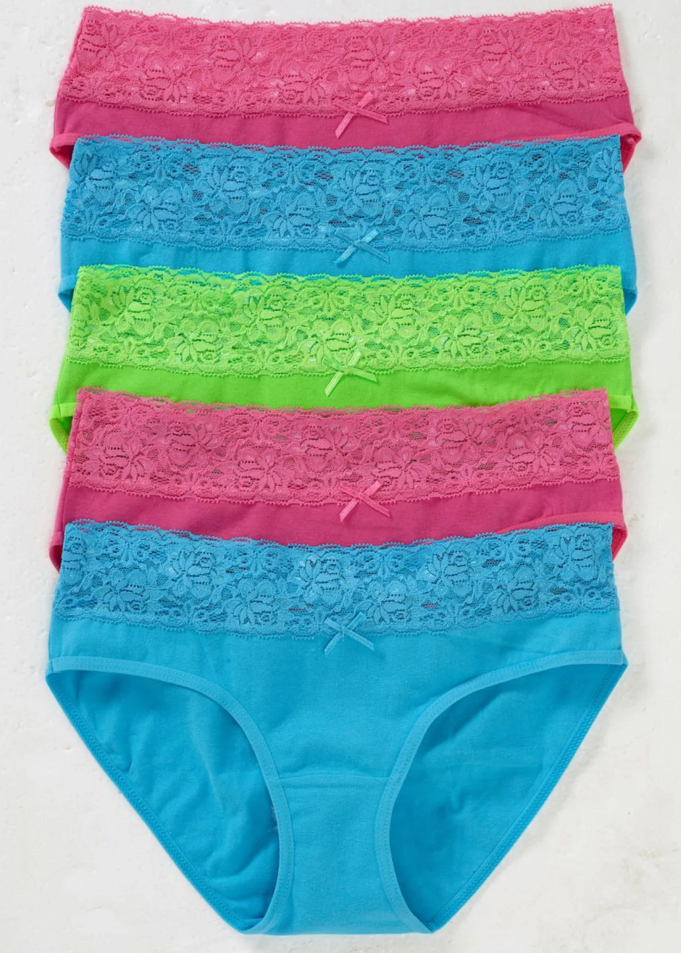 Discount Braguita (5 unidades) con encaje Mujer Ropa Interior De Algodón|Bragas