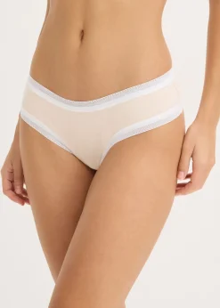 Braguita brasileña de encaje acanalado (4 unidades) Mujer Ropa Interior De Algodón|Bragas